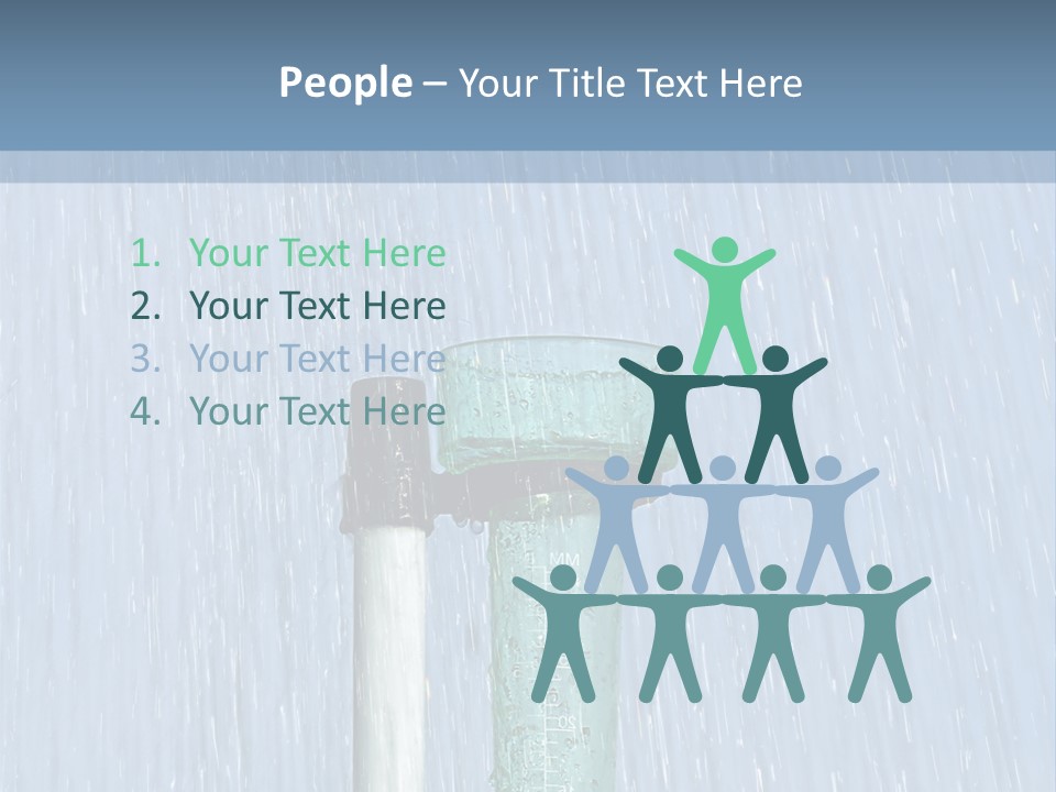 Flowing Nature Rain PowerPoint Template