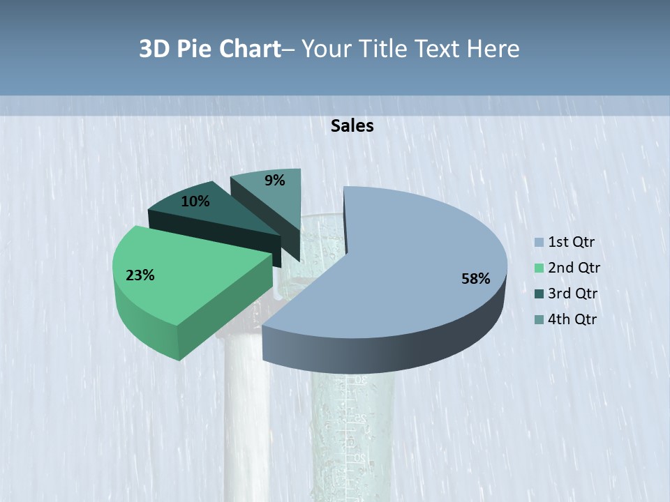 Flowing Nature Rain PowerPoint Template