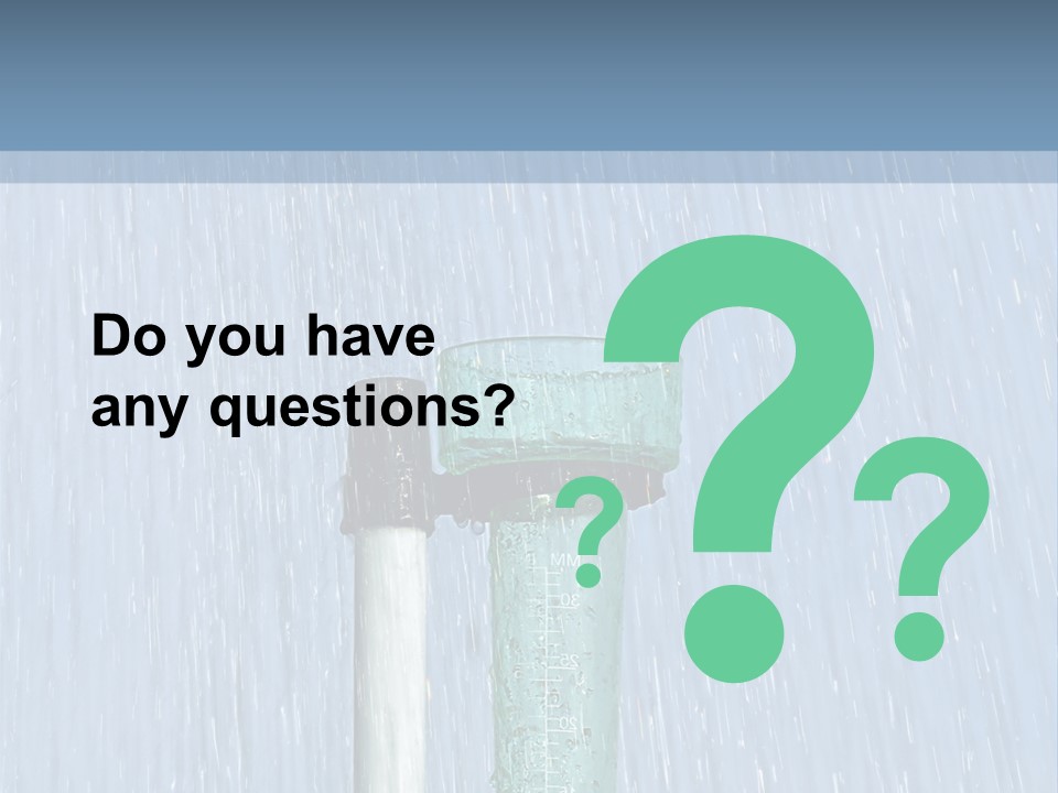 Flowing Nature Rain PowerPoint Template