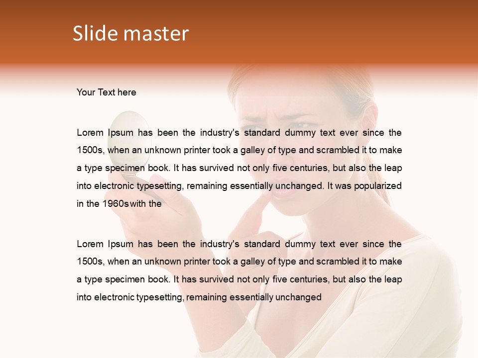 Cosmetics Illness Dejected PowerPoint Template