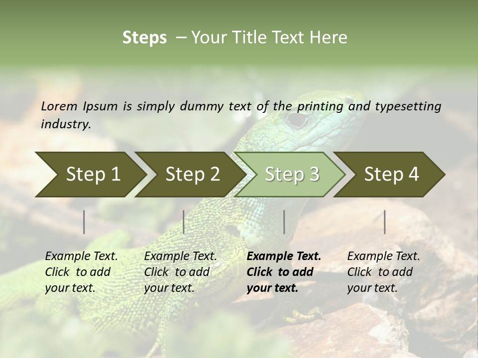 Juvenile Curlytail Green PowerPoint Template