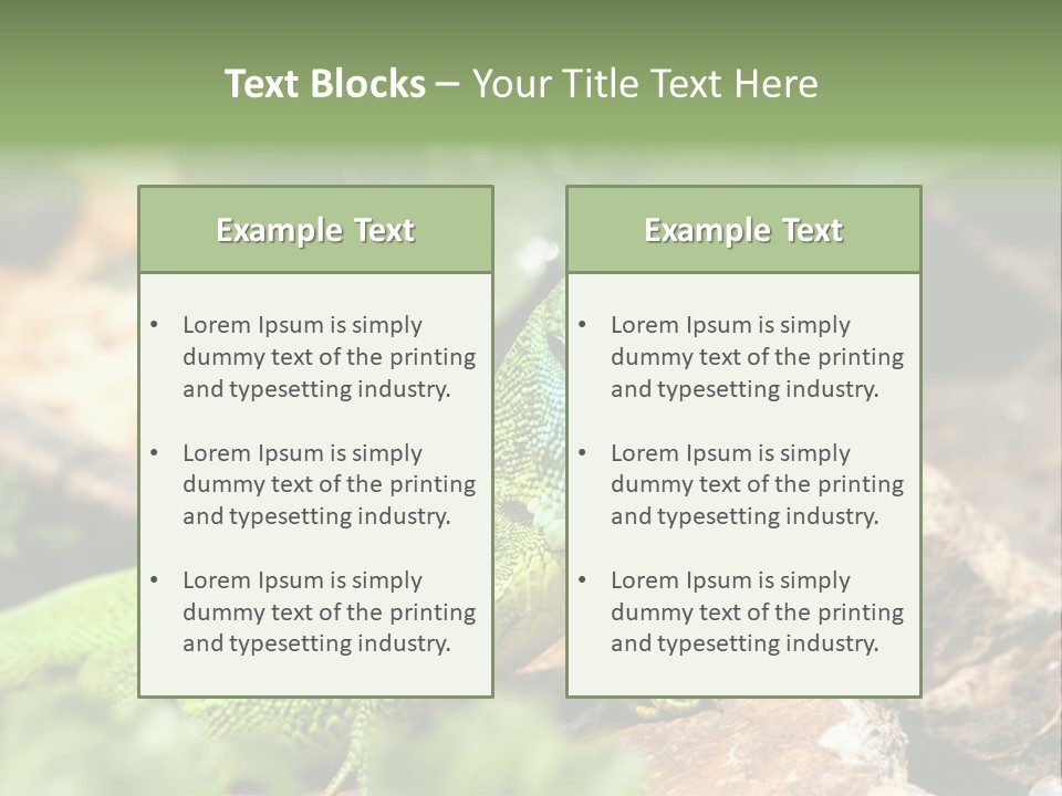 Juvenile Curlytail Green PowerPoint Template