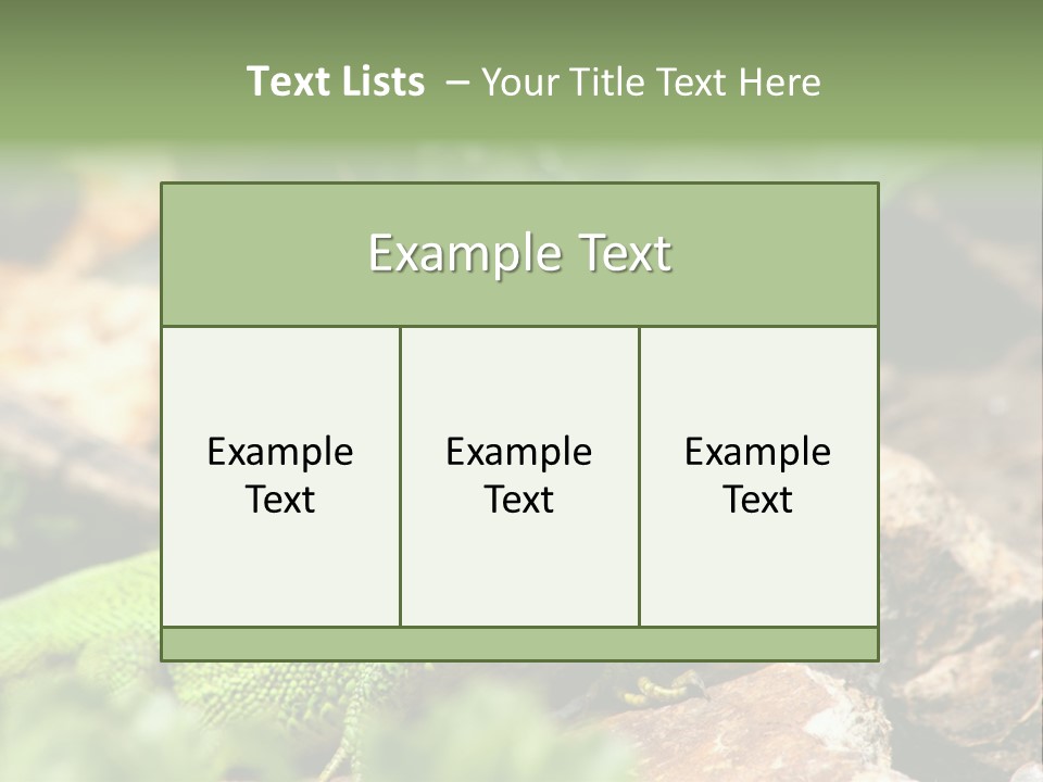 Juvenile Curlytail Green PowerPoint Template