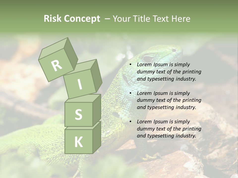 Juvenile Curlytail Green PowerPoint Template