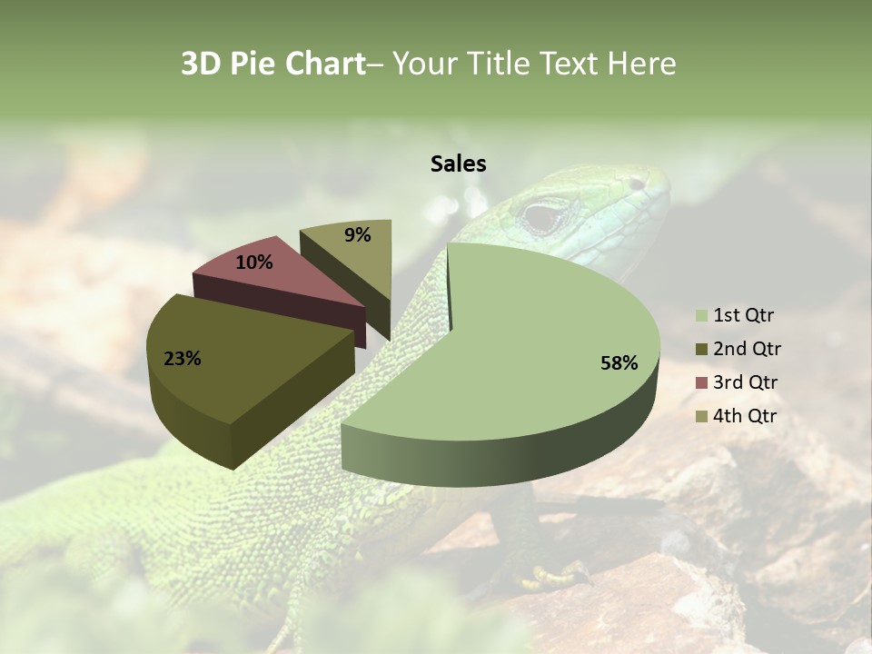 Juvenile Curlytail Green PowerPoint Template