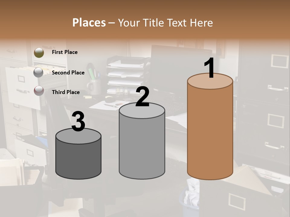 Busy Computer File PowerPoint Template