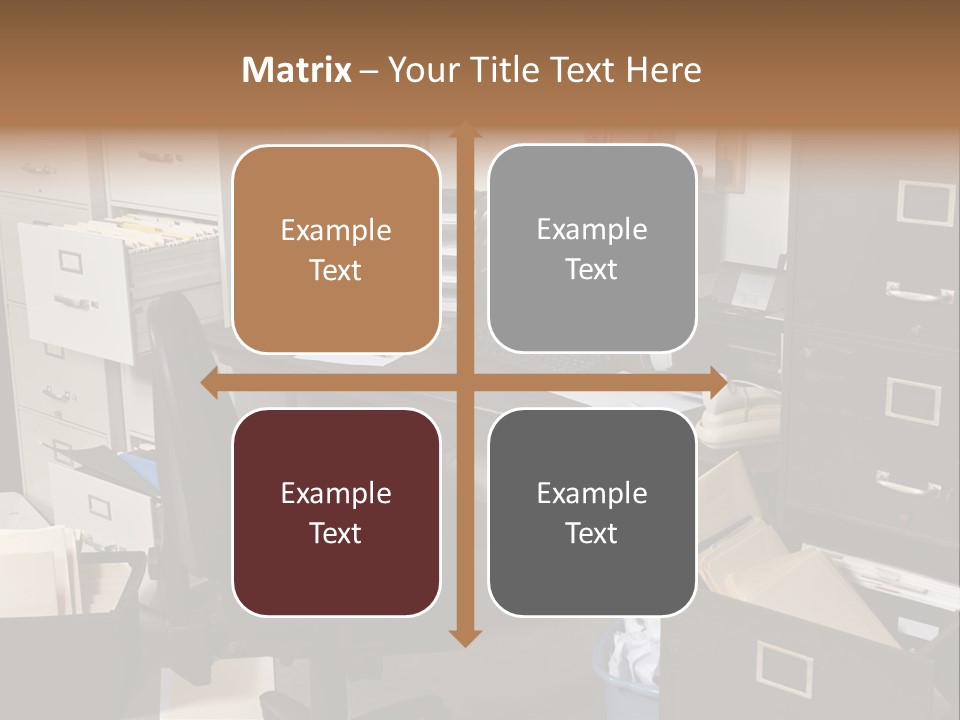 Busy Computer File PowerPoint Template