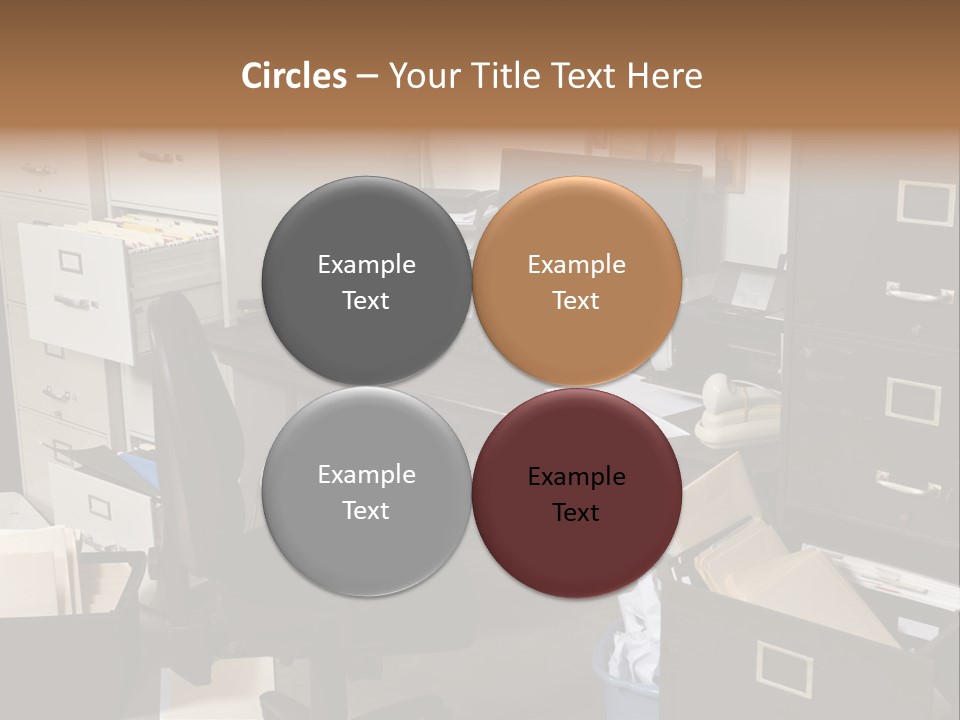 Busy Computer File PowerPoint Template