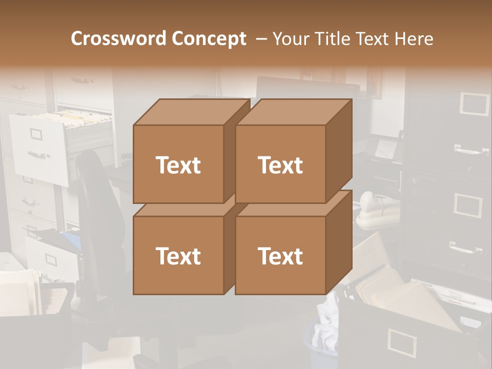 Busy Computer File PowerPoint Template