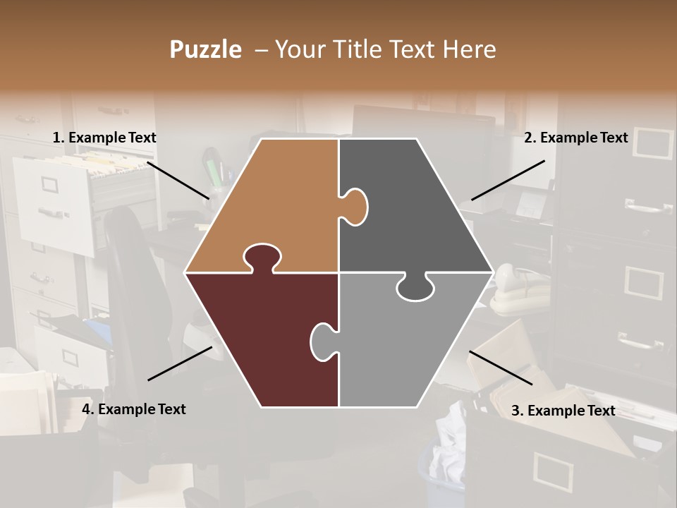 Busy Computer File PowerPoint Template