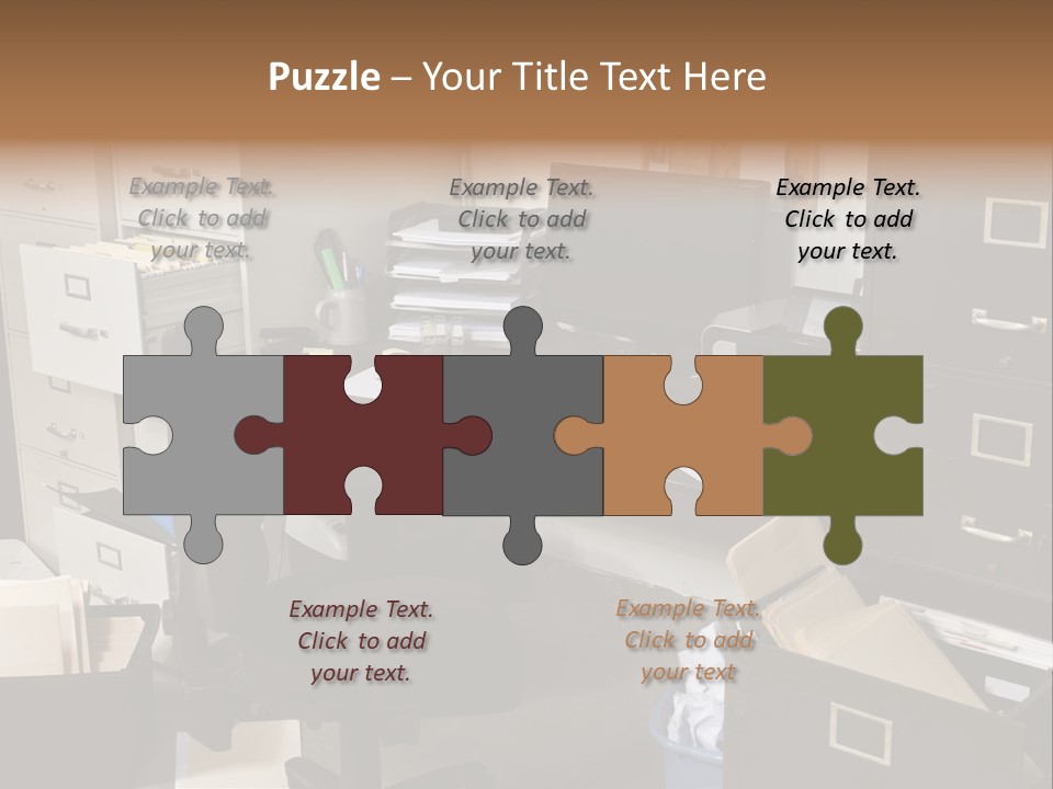 Busy Computer File PowerPoint Template