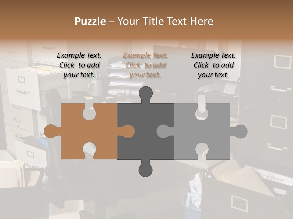 Busy Computer File PowerPoint Template