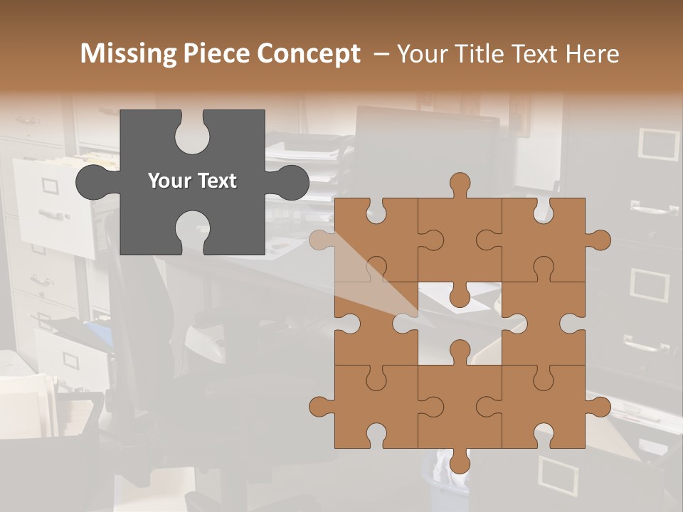 Busy Computer File PowerPoint Template