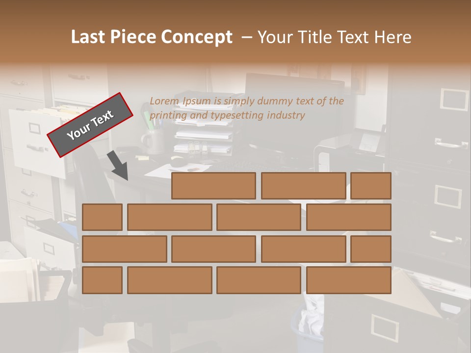 Busy Computer File PowerPoint Template