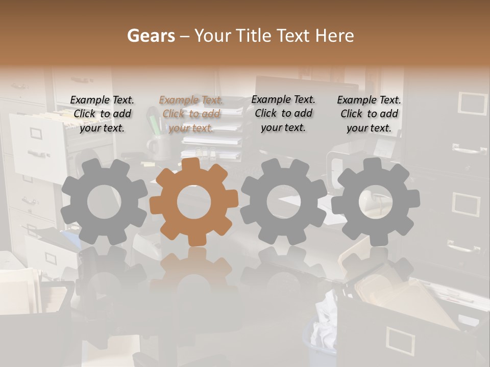 Busy Computer File PowerPoint Template