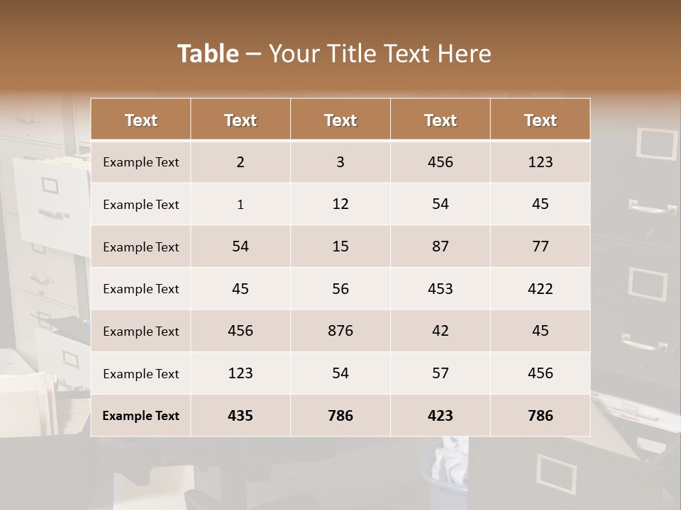 Busy Computer File PowerPoint Template