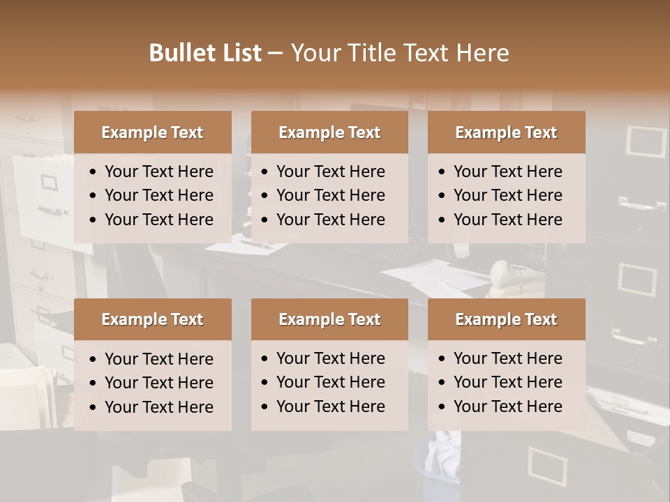 Busy Computer File PowerPoint Template