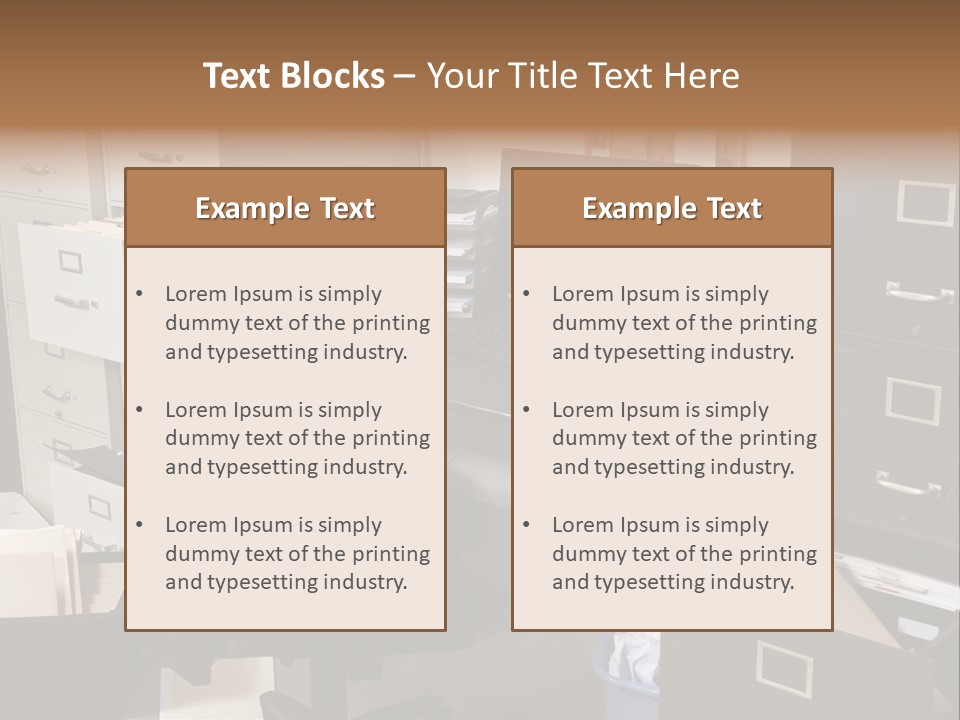 Busy Computer File PowerPoint Template