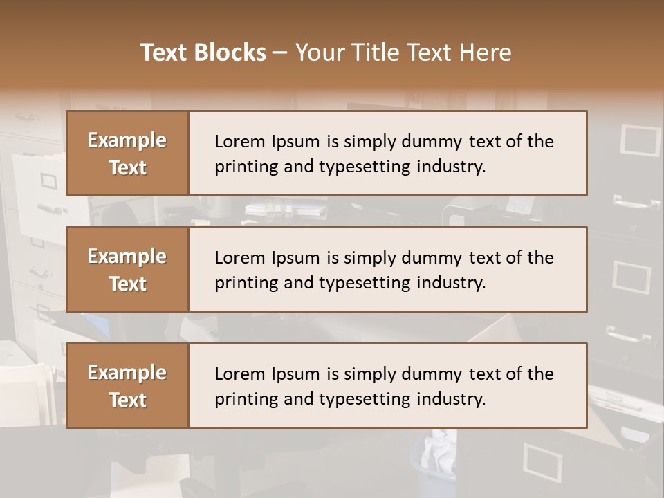 Busy Computer File PowerPoint Template