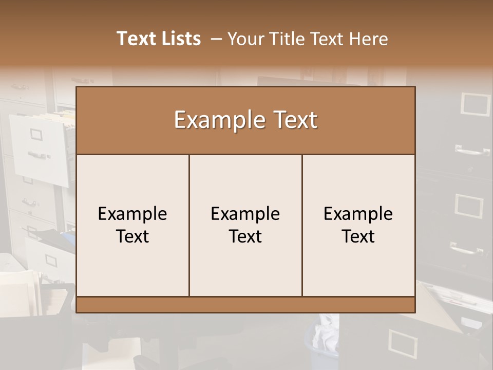 Busy Computer File PowerPoint Template
