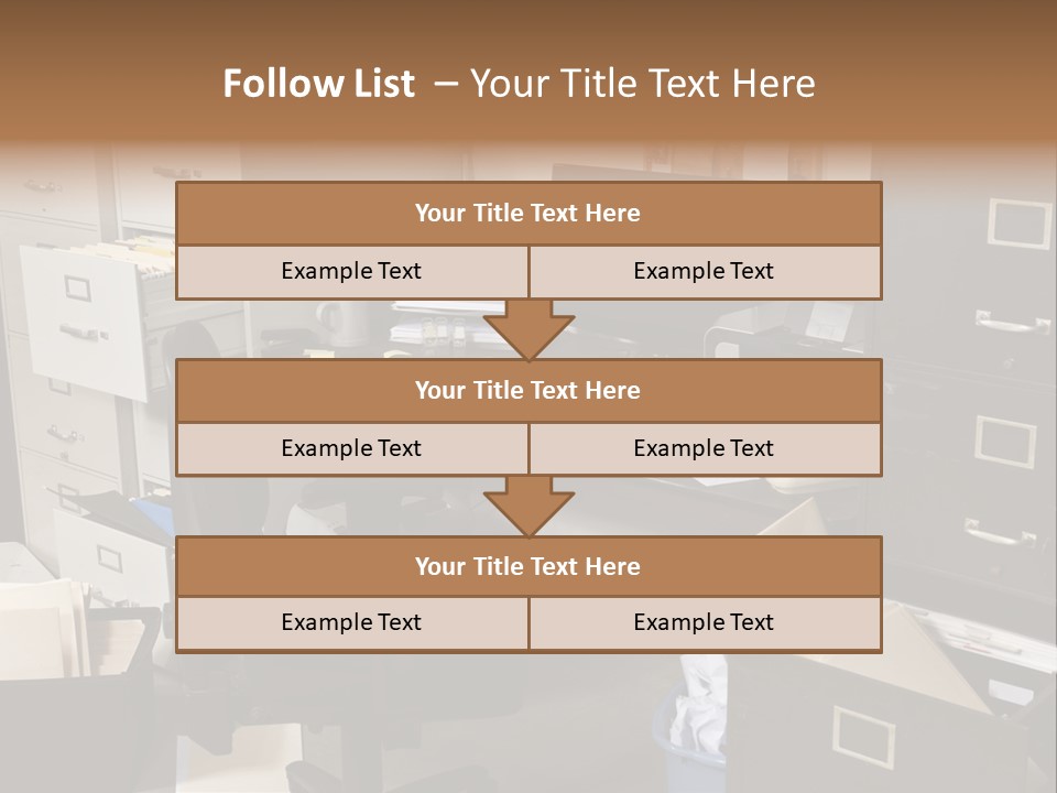 Busy Computer File PowerPoint Template
