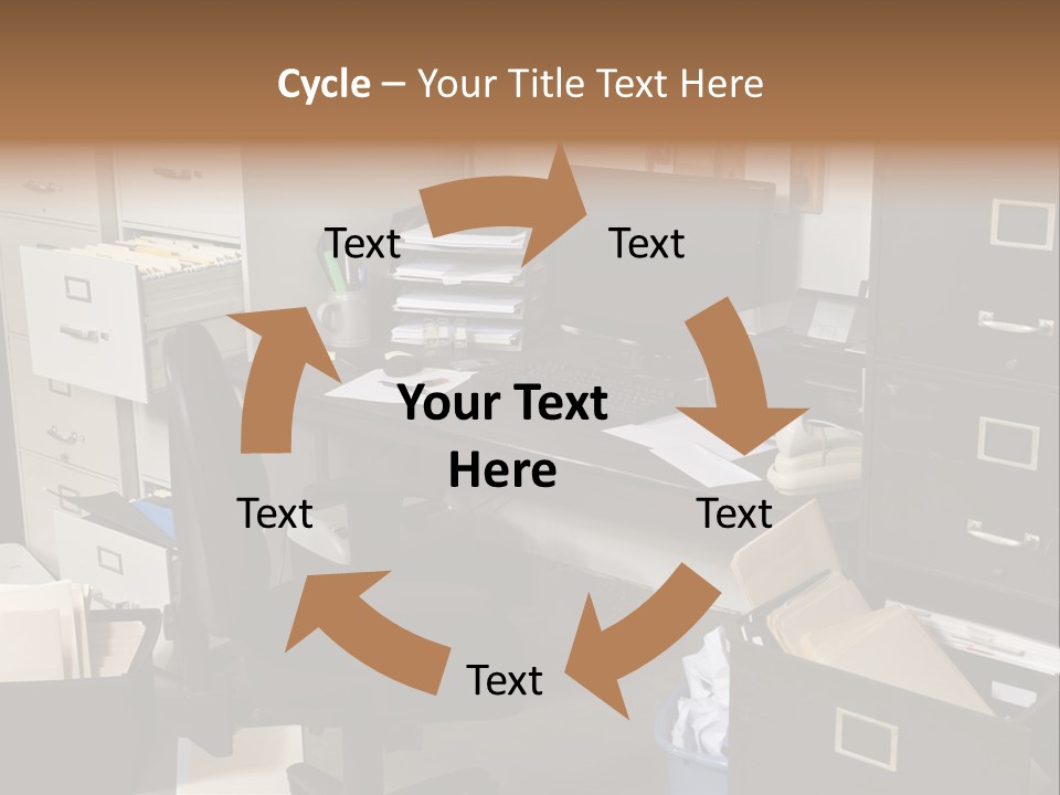 Busy Computer File PowerPoint Template