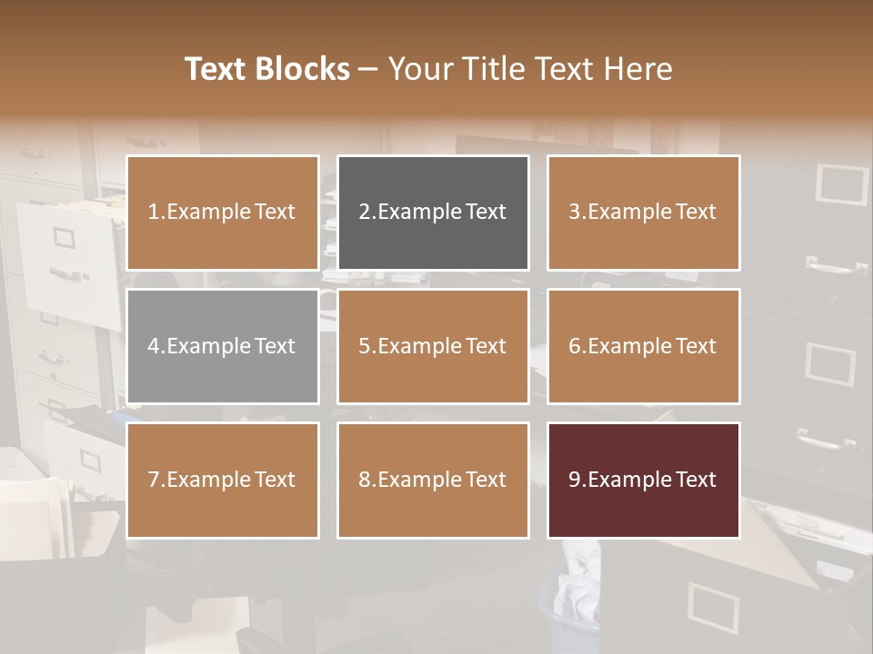 Busy Computer File PowerPoint Template
