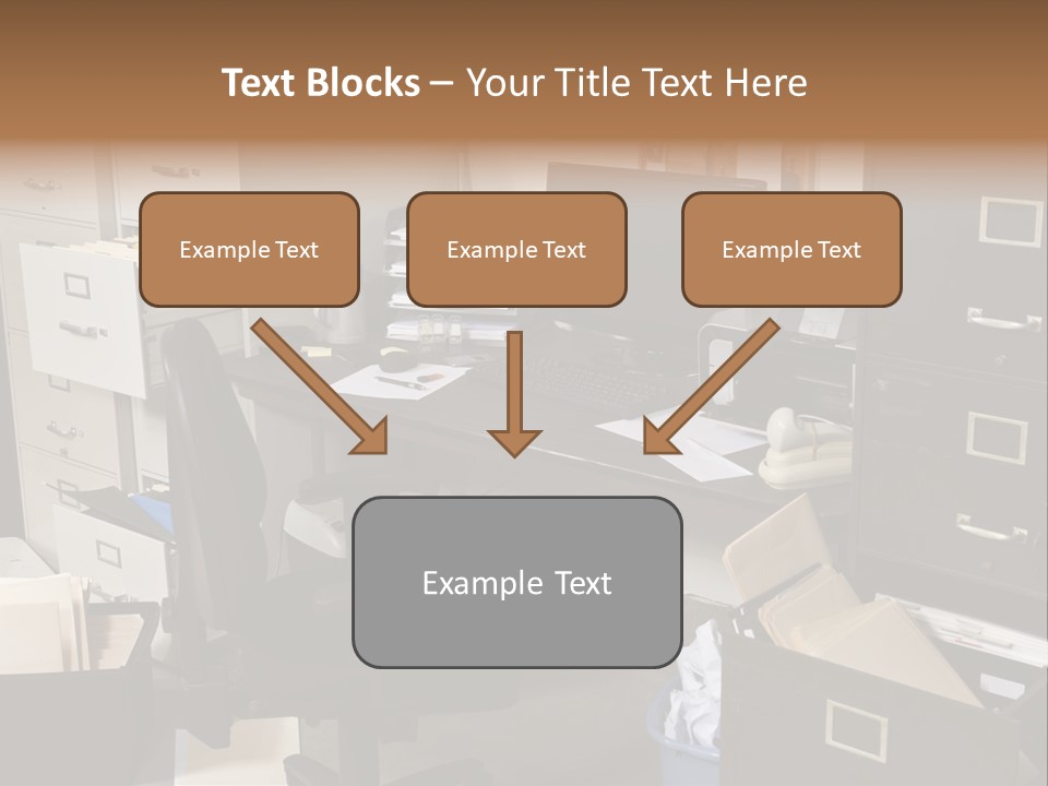 Busy Computer File PowerPoint Template