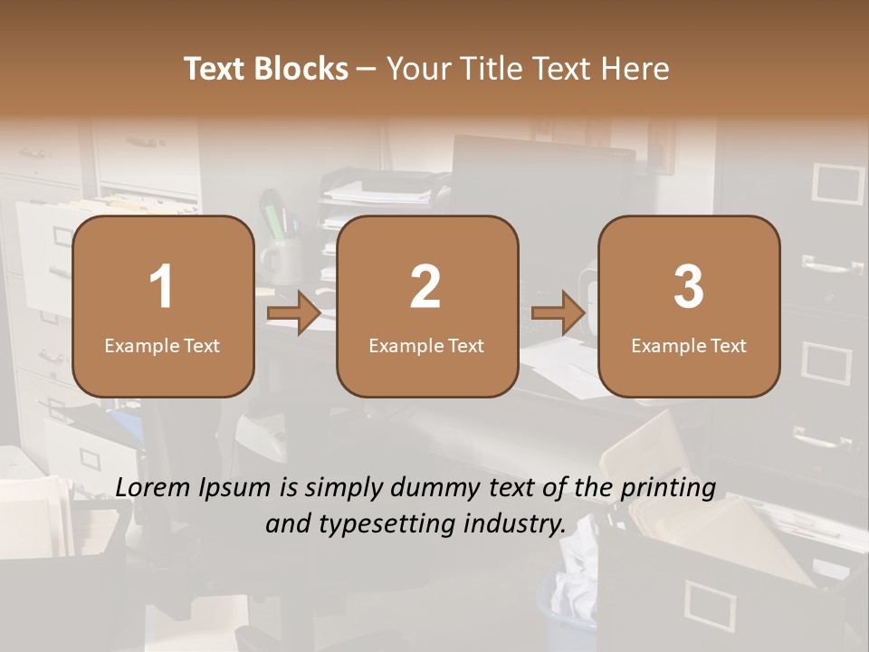 Busy Computer File PowerPoint Template