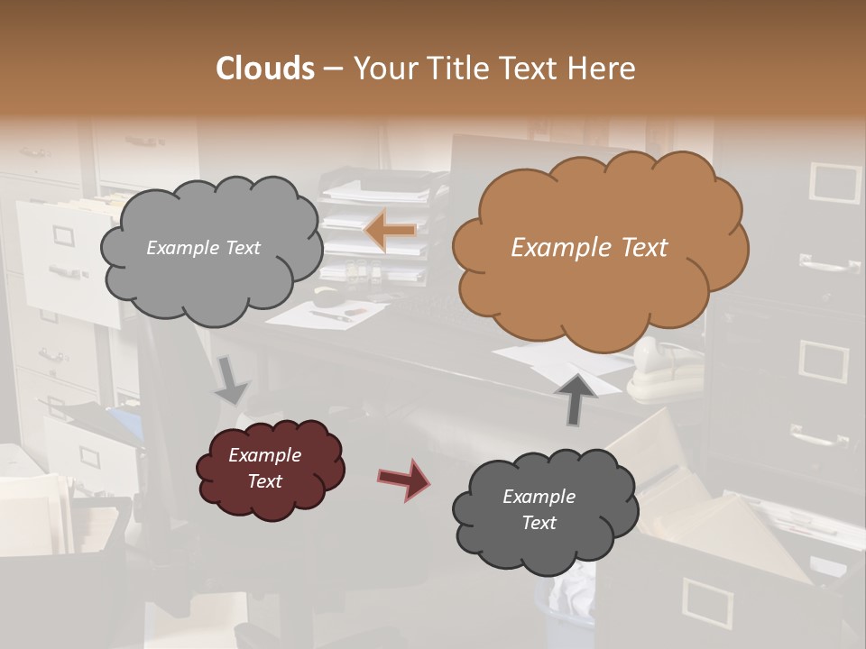Busy Computer File PowerPoint Template