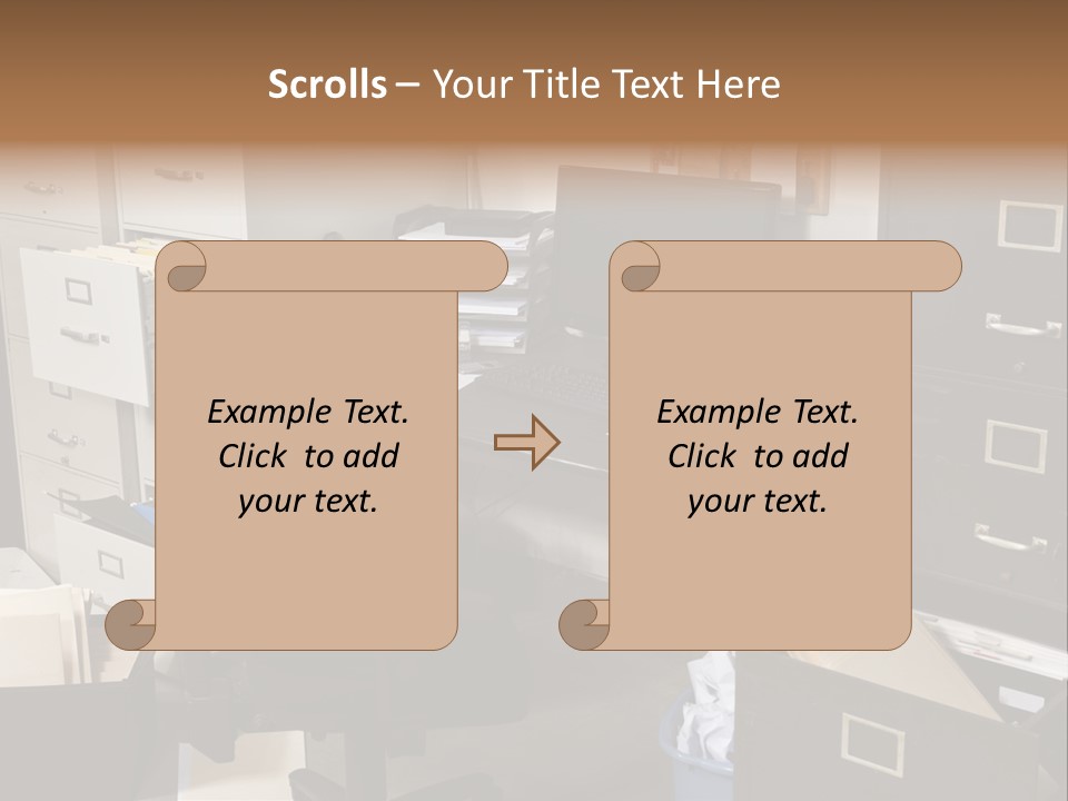 Busy Computer File PowerPoint Template