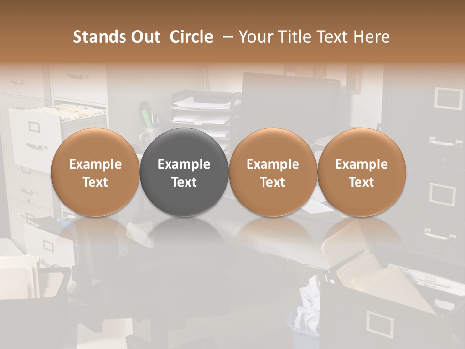 Busy Computer File PowerPoint Template