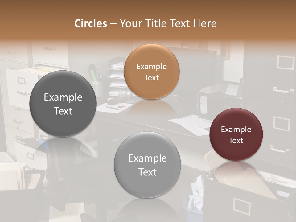 Busy Computer File PowerPoint Template