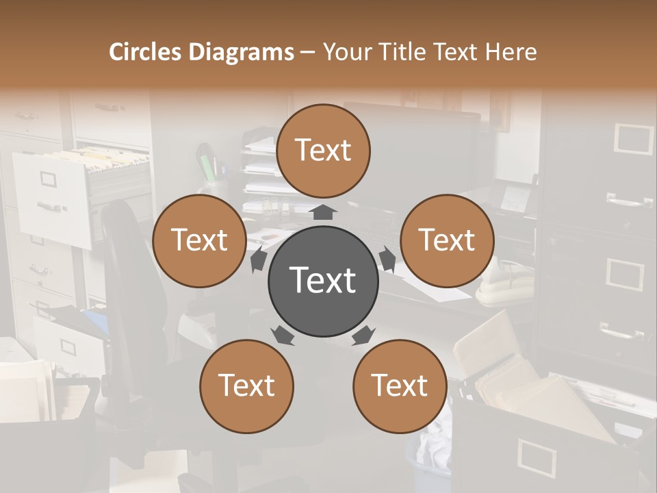 Busy Computer File PowerPoint Template