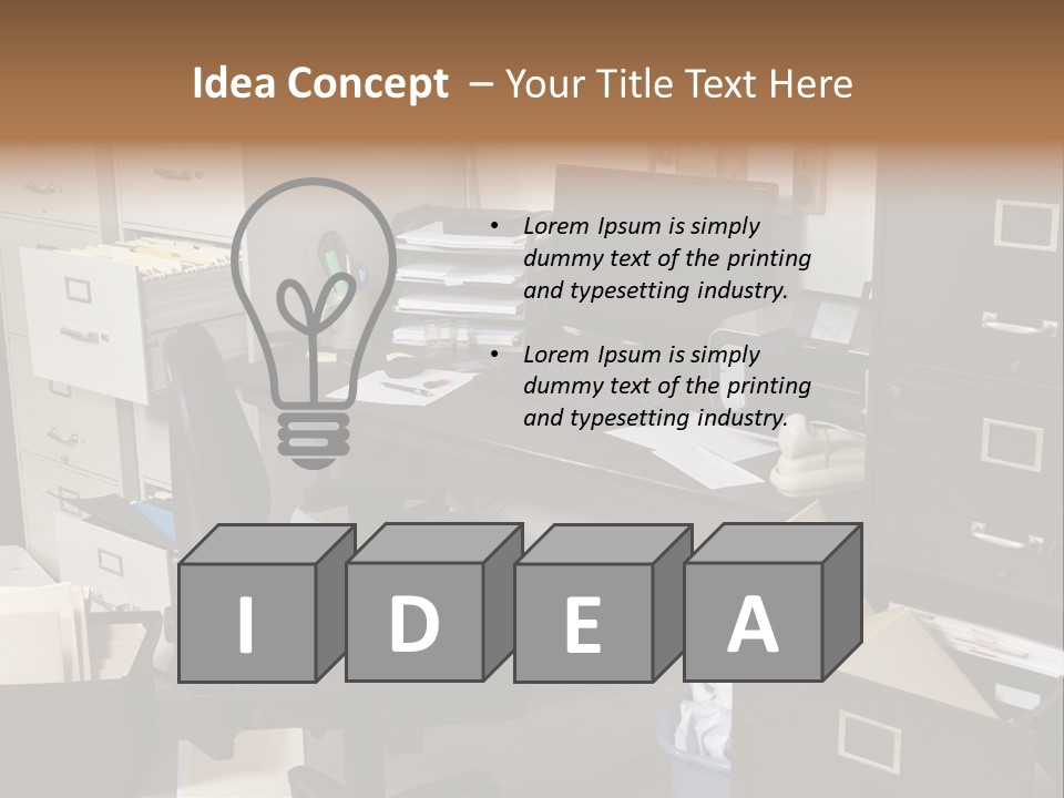 Busy Computer File PowerPoint Template