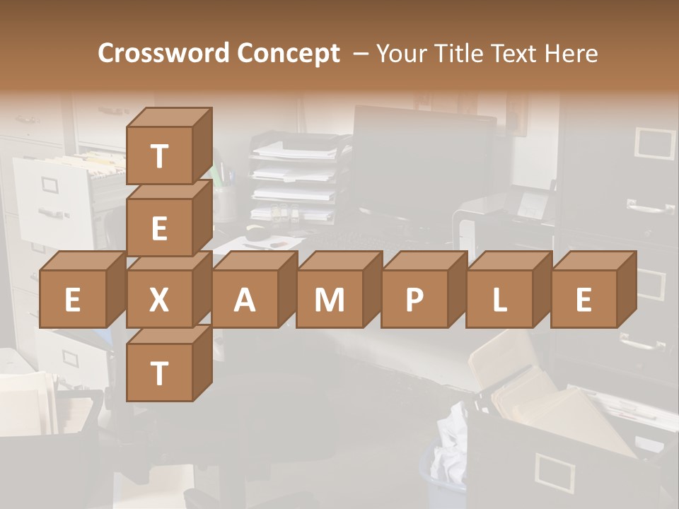 Busy Computer File PowerPoint Template