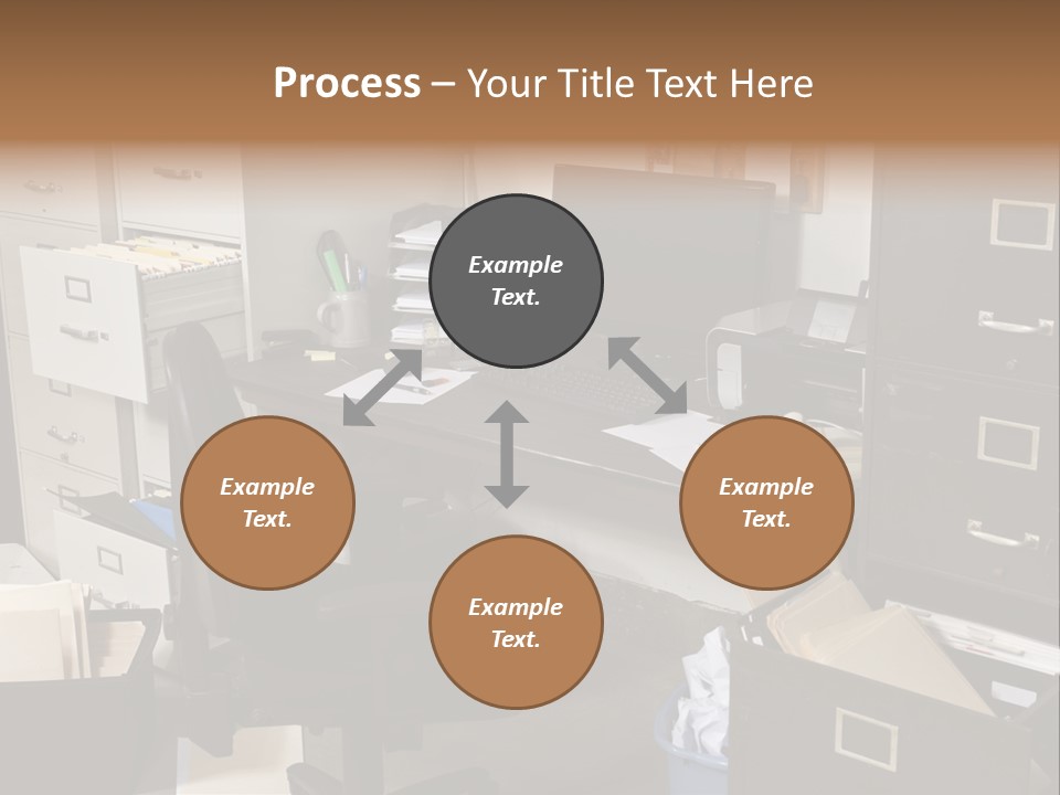 Busy Computer File PowerPoint Template