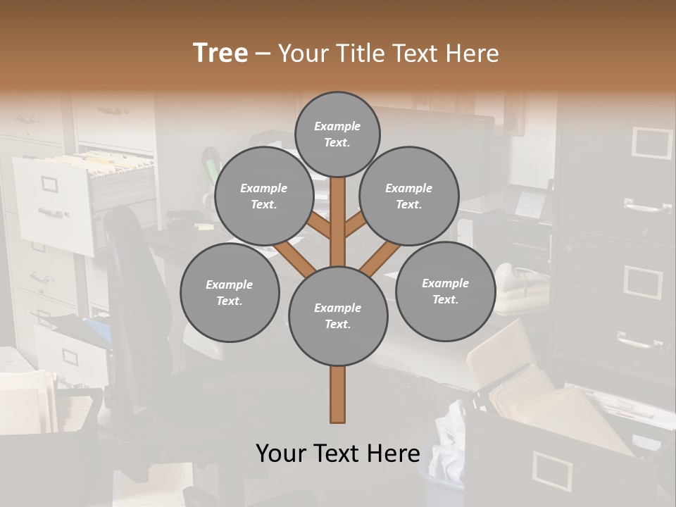Busy Computer File PowerPoint Template