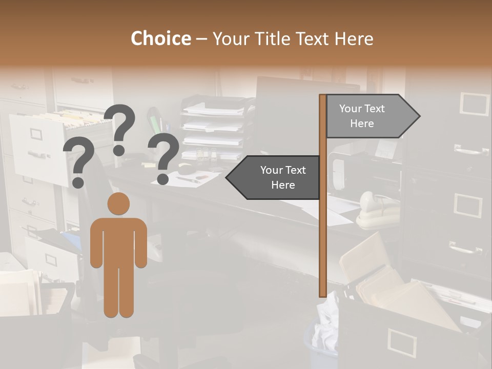 Busy Computer File PowerPoint Template
