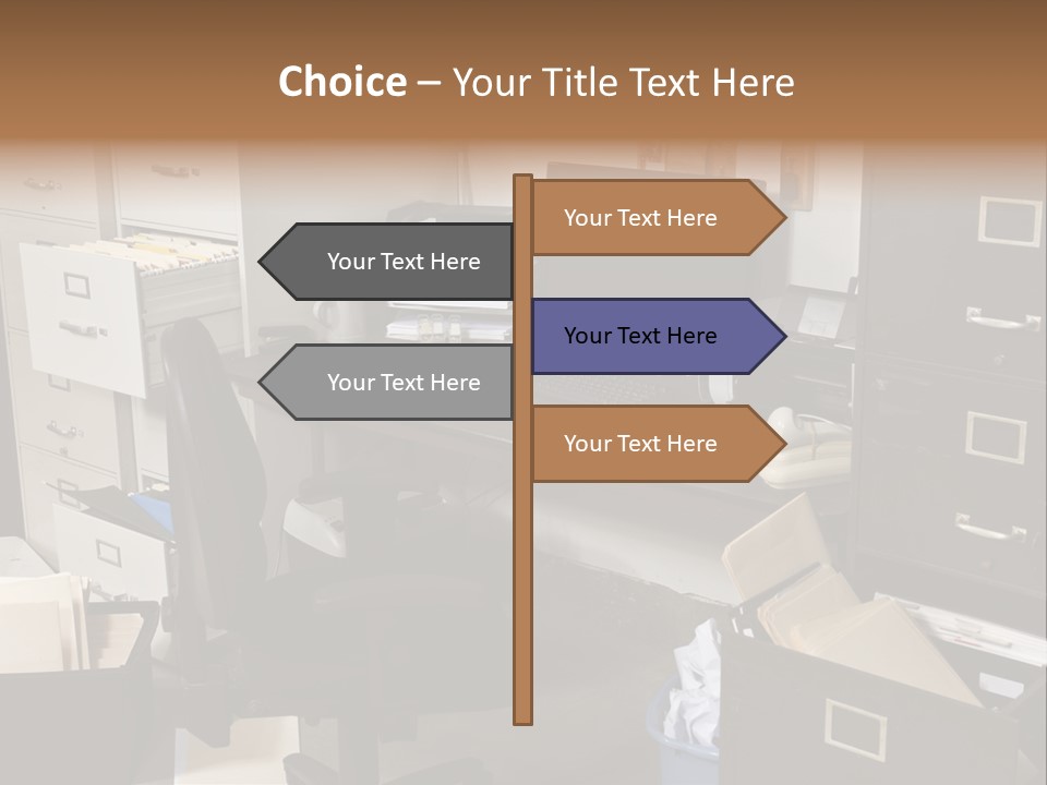 Busy Computer File PowerPoint Template
