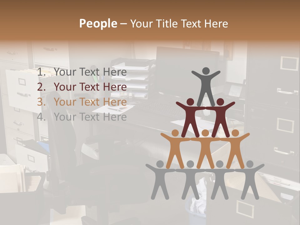 Busy Computer File PowerPoint Template