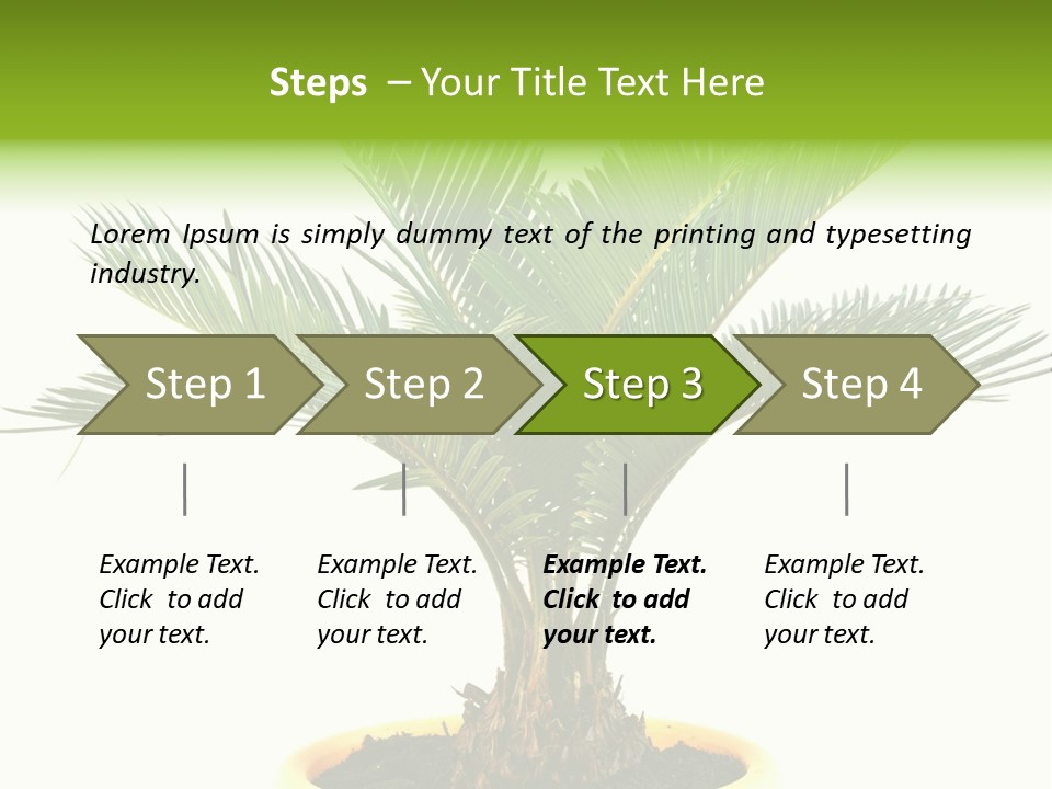 A Palm Tree With A White Background PowerPoint Template