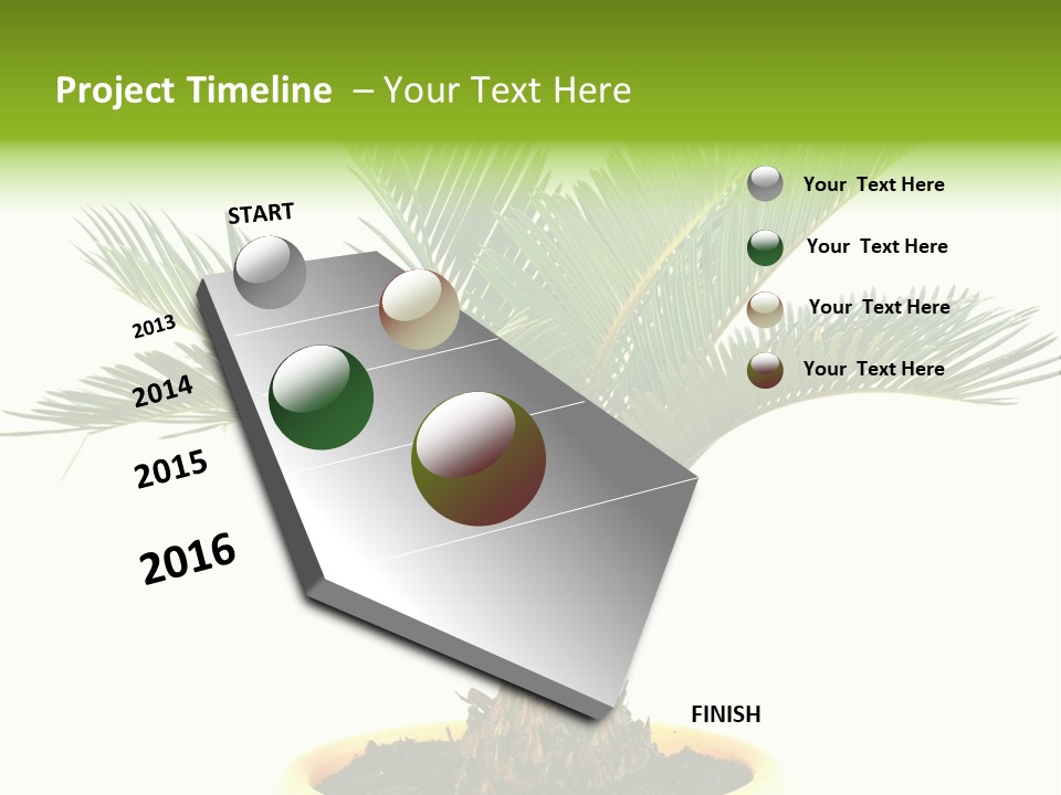 A Palm Tree With A White Background PowerPoint Template