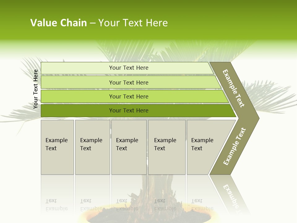 A Palm Tree With A White Background PowerPoint Template