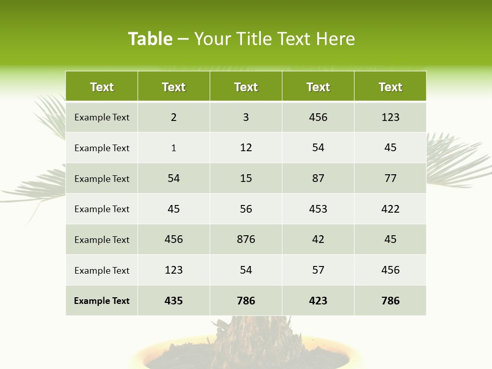 A Palm Tree With A White Background PowerPoint Template