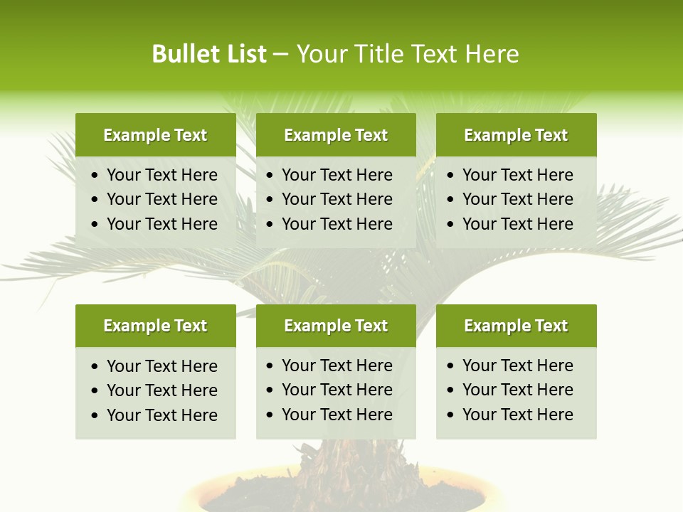 A Palm Tree With A White Background PowerPoint Template