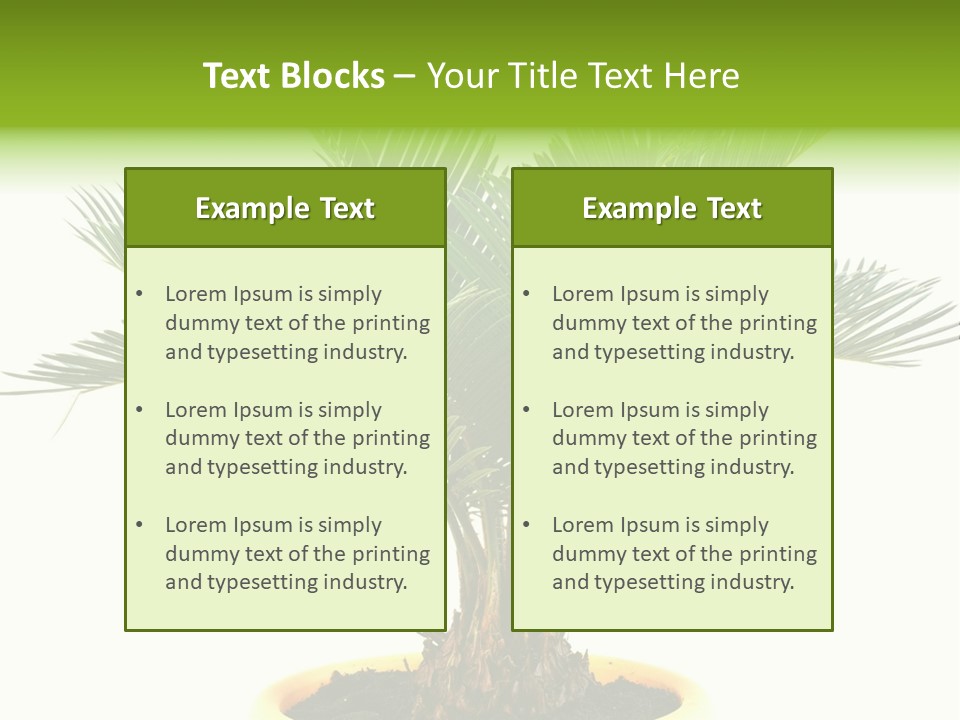 A Palm Tree With A White Background PowerPoint Template