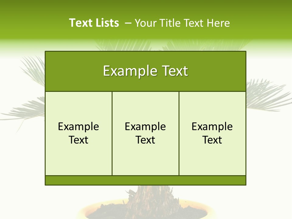 A Palm Tree With A White Background PowerPoint Template