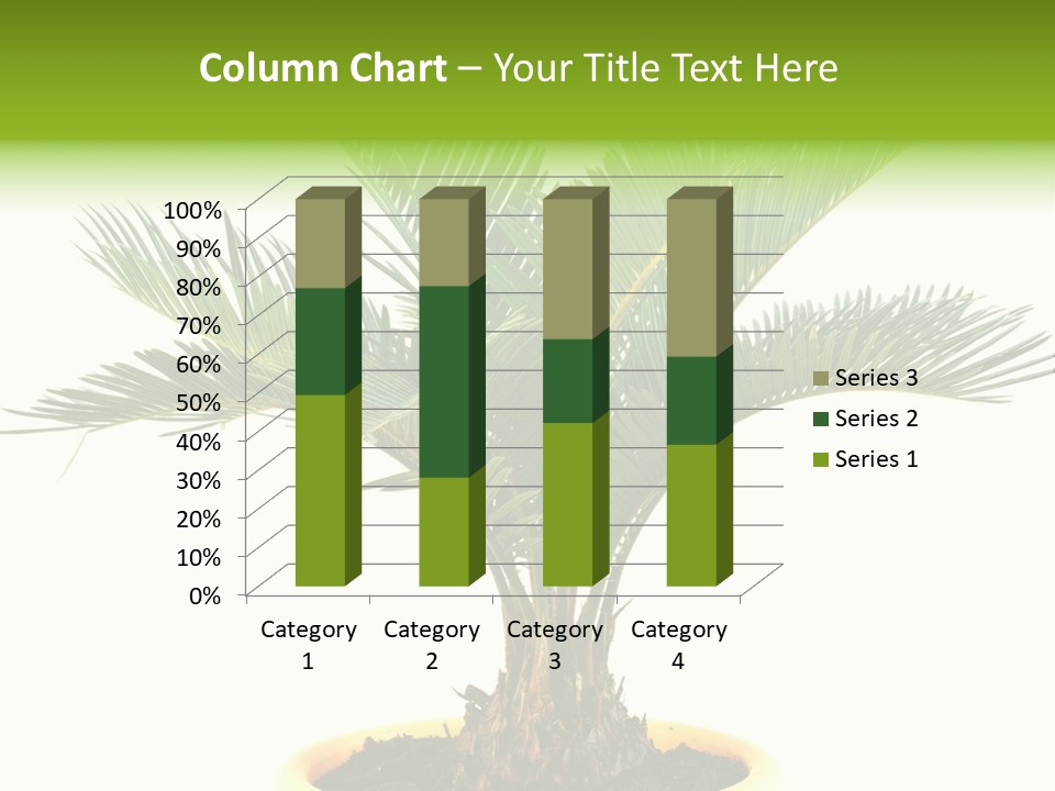 A Palm Tree With A White Background PowerPoint Template