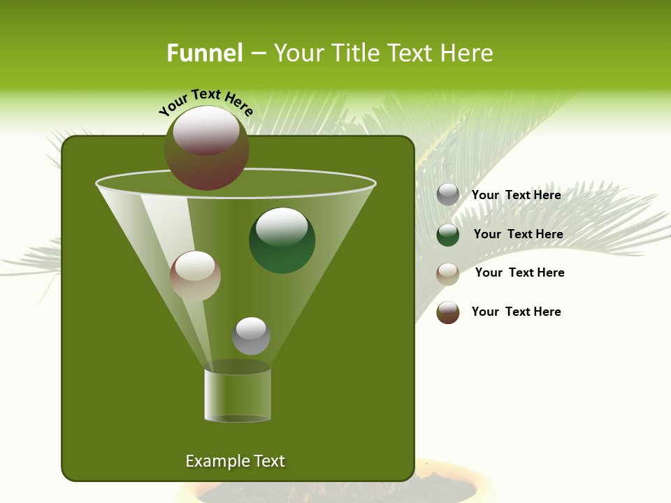 A Palm Tree With A White Background PowerPoint Template